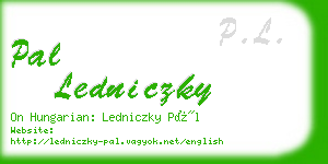 pal ledniczky business card